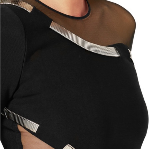 Mugler Runway Black Chain Link Cut-Out Sheet Dress - Picture 12 of 16